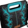 imageWrangler Crossbody Bags for Women Western Fringe Top Handle Handbags Embroidered Boot Scroll Crossbody BagEblack