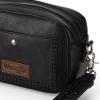 imageWrangler Crossbody Purses for Women Trendy Camera Snapshot Bag with Wide StrapDouble Layer Black