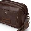imageWrangler Crossbody Purses for Women Trendy Camera Snapshot Bag with Wide StrapDouble Layer Coffee
