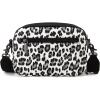 imageWrangler Crossbody Purses for Women Trendy Camera Snapshot Bag with Wide StrapDouble Layer Leopard Black