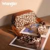 imageWrangler Crossbody Purses for Women Trendy Camera Snapshot Bag with Wide StrapDouble Layer Leopard Brown