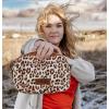 imageWrangler Crossbody Purses for Women Trendy Camera Snapshot Bag with Wide StrapDouble Layer Leopard Brown