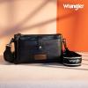 imageWrangler Distressed Crossbody Purses for Women Multifunction Card Holder Wallet Small Purse with Double ZipperBlack