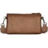 imageWrangler Distressed Crossbody Purses for Women Multifunction Card Holder Wallet Small Purse with Double ZipperBright Khaki
