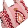 imageWrangler Duffel Bag for Women Large Travel Weekender Bag Tapestry Designer Carry On Bags BrownTapestryHot Pink