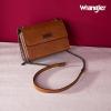 imageWrangler Flap Crossbody Purse for Women Shoulder Bag Vintage Wallets with Chain StrapAmber Brown