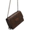 imageWrangler Flap Crossbody Purse for Women Shoulder Bag Vintage Wallets with Chain StrapDark Coffee