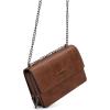 imageWrangler Flap Crossbody Purse for Women Shoulder Bag Vintage Wallets with Chain StrapDeep Brown
