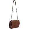 imageWrangler Flap Crossbody Purse for Women Shoulder Bag Vintage Wallets with Chain StrapDeep Brown