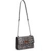 imageWrangler Flap Crossbody Purse for Women Shoulder Bag Vintage Wallets with Chain StrapPython Black