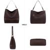 imageWrangler Hobo Bags for Women Vegan Leather Top Handle Shoulder Purses and HandbagsSolid Coffee