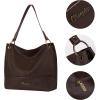 imageWrangler Hobo Bags for Women Vegan Leather Top Handle Shoulder Purses and HandbagsSolid Coffee