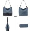 imageWrangler Hobo Bags for Women Vegan Leather Top Handle Shoulder Purses and HandbagsTwo Tone Jean