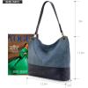 imageWrangler Hobo Bags for Women Vegan Leather Top Handle Shoulder Purses and HandbagsTwo Tone Jean