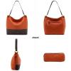 imageWrangler Hobo Bags for Women Vegan Leather Top Handle Shoulder Purses and HandbagsTwo Tone Orange