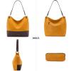 imageWrangler Hobo Bags for Women Vegan Leather Top Handle Shoulder Purses and HandbagsTwo Tone Yellow