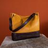 imageWrangler Hobo Bags for Women Vegan Leather Top Handle Shoulder Purses and HandbagsTwo Tone Yellow