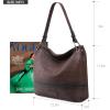 imageWrangler Hobo Bags for Women Vegan Leather Top Handle Shoulder Purses and HandbagsWith Strap Distressedcoffee