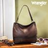 imageWrangler Hobo Bags for Women Vegan Leather Top Handle Shoulder Purses and HandbagsWith Strap Distressedcoffee
