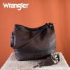 imageWrangler Hobo Bags for Women Vegan Leather Top Handle Shoulder Purses and HandbagsWith Strap Distressedcoffee