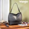 imageWrangler Hobo Bags for Women Vegan Leather Top Handle Shoulder Purses and HandbagsWith Strap Distressedgrey