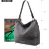 imageWrangler Hobo Bags for Women Vegan Leather Top Handle Shoulder Purses and HandbagsWith Strap Distressedgrey