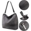 imageWrangler Hobo Bags for Women Vegan Leather Top Handle Shoulder Purses and HandbagsWith Strap Distressedgrey