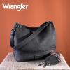 imageWrangler Hobo Bags for Women Vegan Leather Top Handle Shoulder Purses and HandbagsWith Strap Distressedgrey