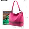 imageWrangler Hobo Bags for Women Vegan Leather Top Handle Shoulder Purses and HandbagsWith Strap Distressedhot Pink