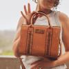 imageWrangler Medium Tote Bag for Women Designer Satchel Handbags Tophandle Purses with StrapAnaturalbrown