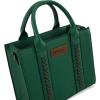imageWrangler Medium Tote Bag for Women Designer Satchel Handbags Tophandle Purses with StrapAnaturaldark Green
