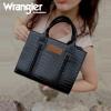 imageWrangler Medium Tote Bag for Women Designer Satchel Handbags Tophandle Purses with StrapCrocodileblack