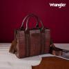 imageWrangler Medium Tote Bag for Women Designer Satchel Handbags Tophandle Purses with StrapCrocodilebrown