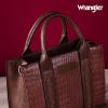 imageWrangler Medium Tote Bag for Women Designer Satchel Handbags Tophandle Purses with StrapCrocodilebrown