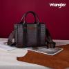 imageWrangler Medium Tote Bag for Women Designer Satchel Handbags Tophandle Purses with StrapCrocodilecoffee