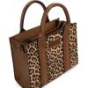 imageWrangler Medium Tote Bag for Women Designer Satchel Handbags Tophandle Purses with StrapLeopard Print