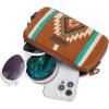 imageWrangler Mini Crossbody Purse for Women Western Aztec Clutch Designer Tapestry Shoulder HandbagsBrown