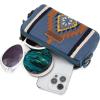 imageWrangler Mini Crossbody Purse for Women Western Aztec Clutch Designer Tapestry Shoulder HandbagsJean Blue