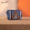 imageWrangler Mini Crossbody Purse for Women Western Aztec Clutch Designer Tapestry Shoulder HandbagsJean Blue