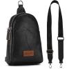 imageWrangler Small Crossbody Sling Bags for Women Fanny Packs Chest Bag for Travel GiftClassicblack
