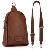 imageWrangler Small Crossbody Sling Bags for Women Fanny Packs Chest Bag for Travel GiftClassiccaramel Brown Distressed