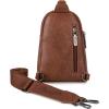 imageWrangler Small Crossbody Sling Bags for Women Fanny Packs Chest Bag for Travel GiftClassicdark Brown Distressed