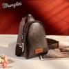 imageWrangler Small Crossbody Sling Bags for Women Fanny Packs Chest Bag for Travel GiftClassicdark Coffee Distressed