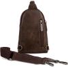 imageWrangler Small Crossbody Sling Bags for Women Fanny Packs Chest Bag for Travel GiftClassicdark Coffee Distressed