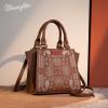 imageWrangler Small Tote Purse Cute Womens Handbags Western Paisley Print Satchel BagsPaisleybrown