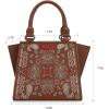 imageWrangler Small Tote Purse Cute Womens Handbags Western Paisley Print Satchel BagsPaisleybrown