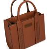 imageWrangler Tote Bags for Women Tophandle Handbags and Purse for Women with Adjustable StrapA Classic Brown