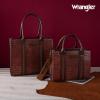 imageWrangler Tote Bags for Women Tophandle Handbags and Purse for Women with Adjustable StrapB Crocodile Pattern Brown