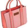 imageWrangler Tote Bags for Women Tophandle Handbags and Purse for Women with Adjustable StrapBpink