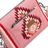 imageWrangler Western Aztec Small Crossbody Bags for Women Multi Pocket Over Shoulder Crossbody Purse with Guitar StrapPink